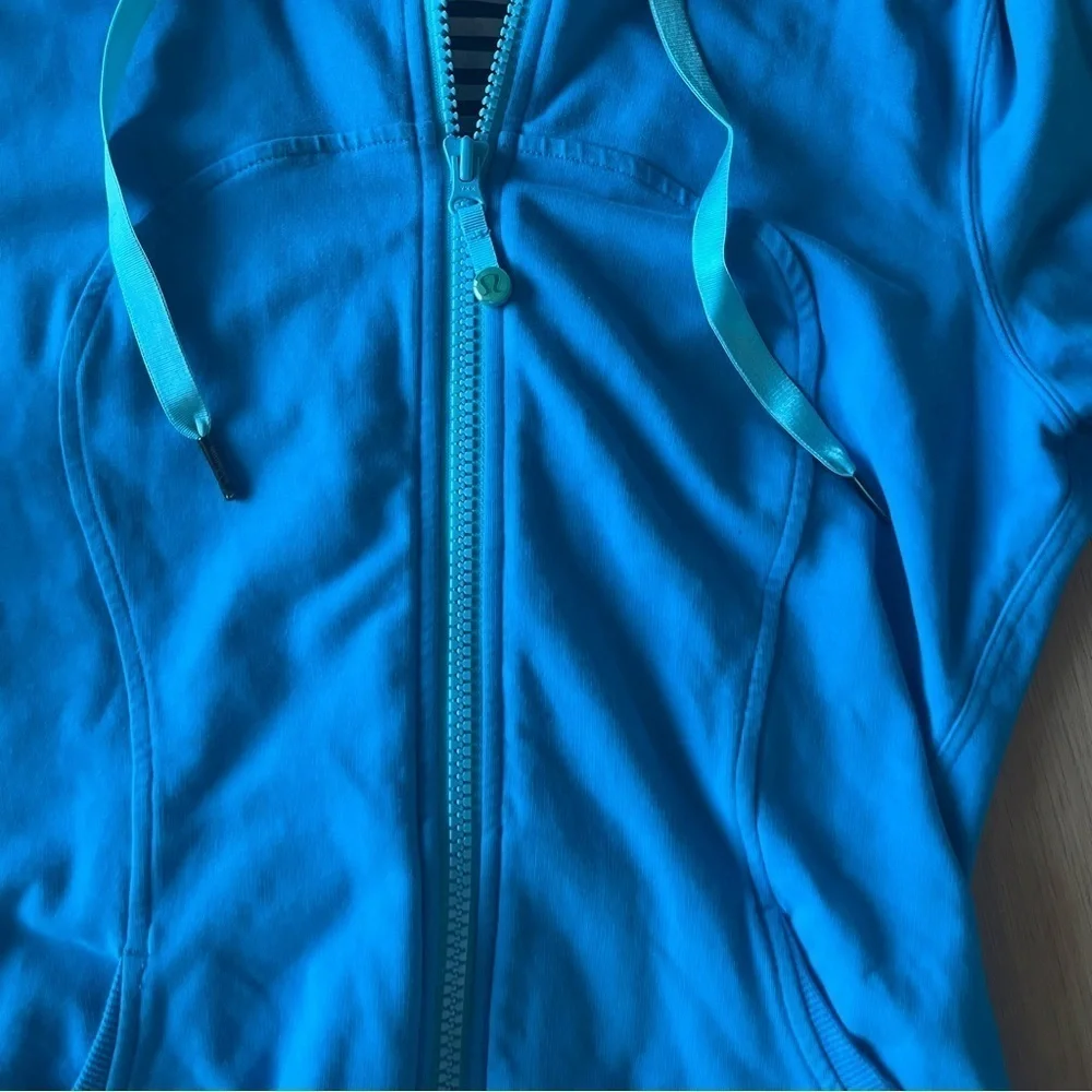 Lululemon kayak blue hoodie live simply jacket Size 6 - Picture 6 of 11